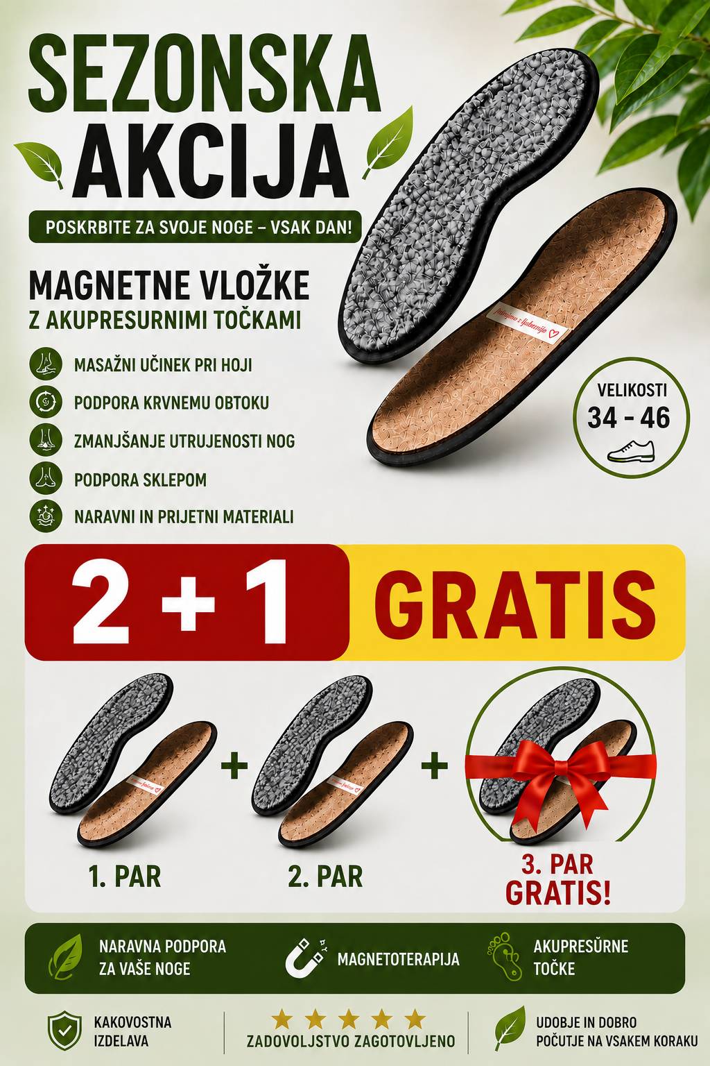 Magnetomasažni vložki za stopala - slika 2