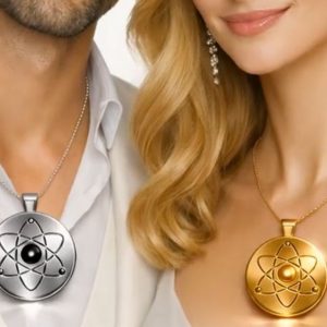 Elegantný skalárny energetický medailón (zlatá alebo strieborná farba) – Obrázok 3