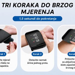 Pametni mjerač krvnog tlaka na zapešću - Slika 3