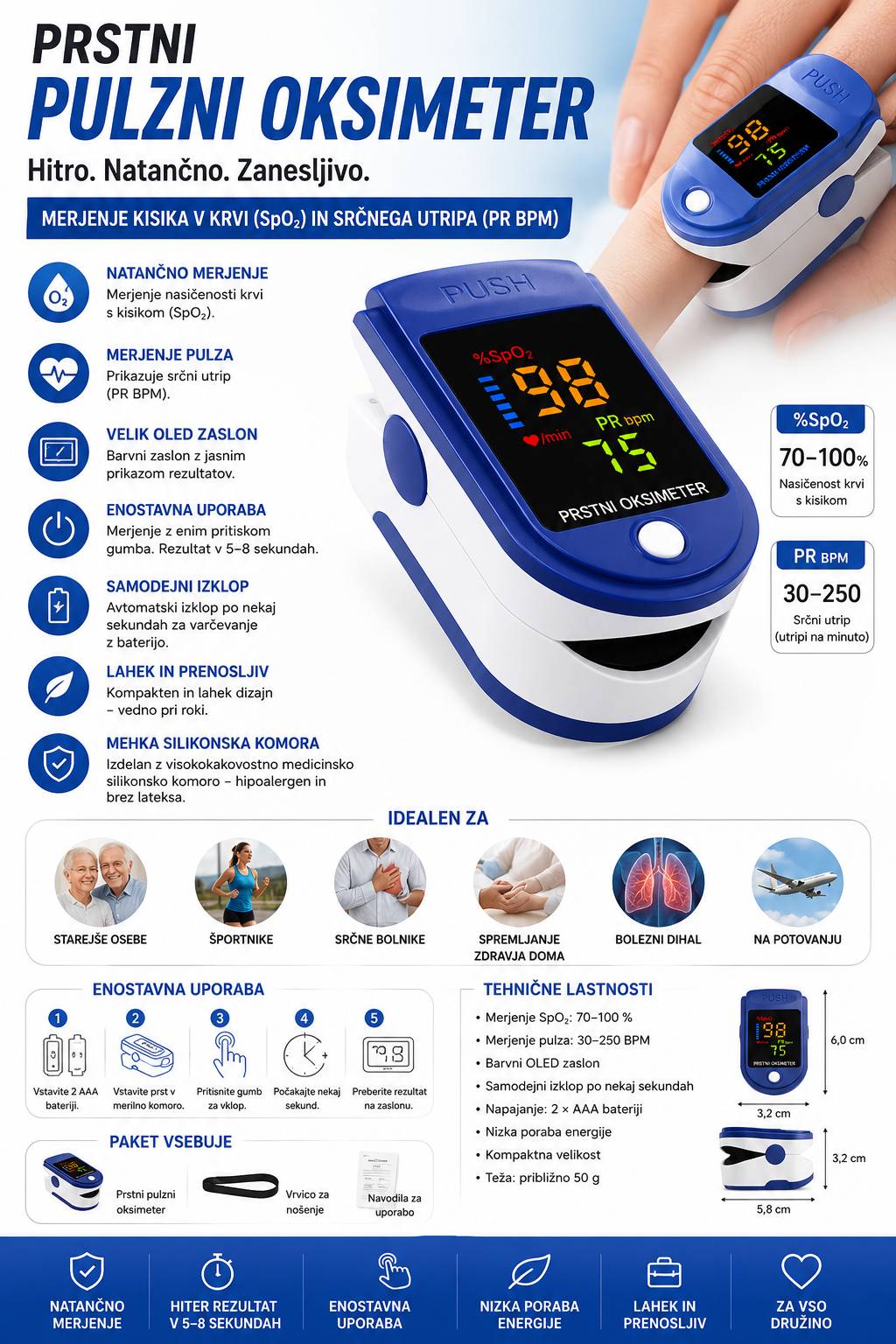 Naprstni pulzni oksimeter - slika 3